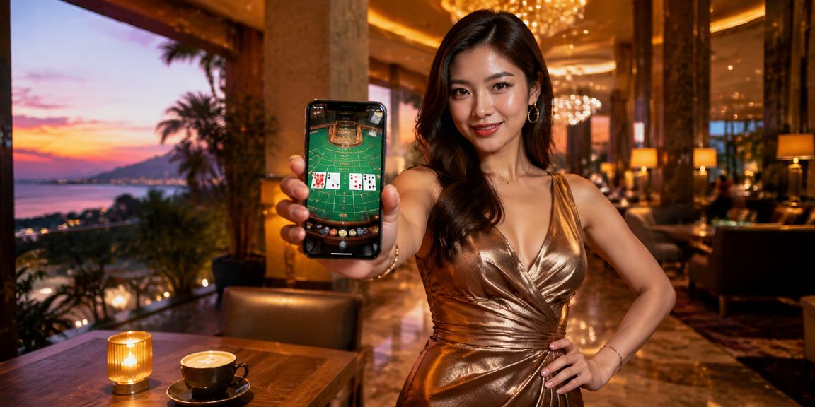 Meja Baccarat kasino langsung dengan suasana profesional di Penang